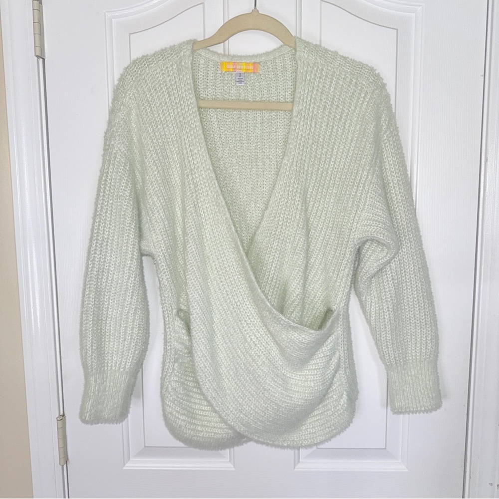 Urban Outfitters Soft Light Green V-Neck Sweater